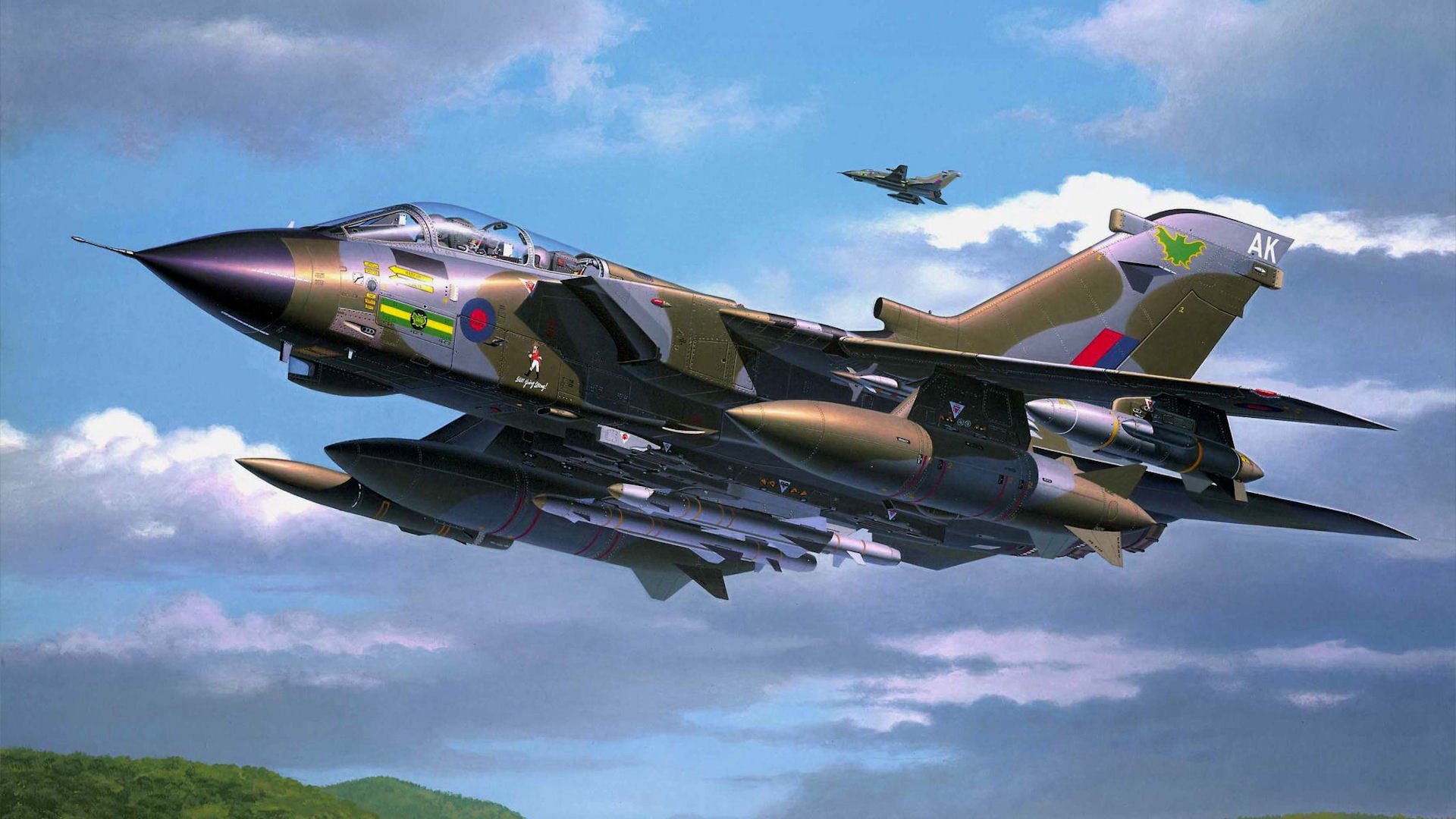 panavia tornado cazabombardero dibujo arte