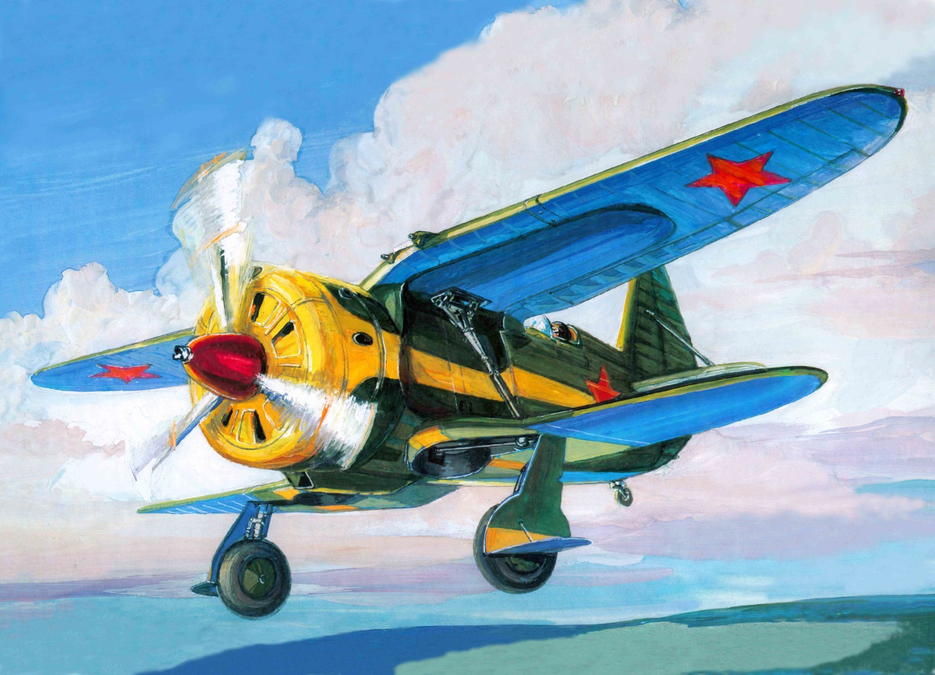 kunst flugzeug is-1 einzel kampfflugzeug entwickelt von flugzeugkonstrukteur v.v.nikitin und pilot v.v.shevchenko das besondere an diesem flugzeug war dass der pilot in der luft drehen konnte dieses ein halbes plan eindecker mit hoch gelegen flügel typ möwe in die luft drehen konnte in diesem ein halbes plan eindecker mit hoch gelegen flügel typ möwe in