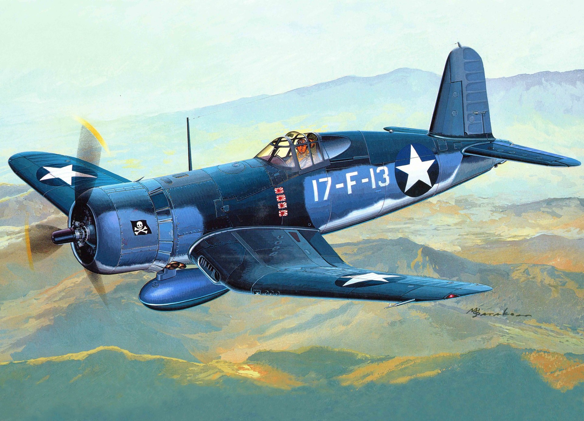 art plane amerkansky deck fighter f4u bird cage corsair corsairs debuted to fight february 1943 island guadalcanal consisting of squadron maritime corps navy united states ww2