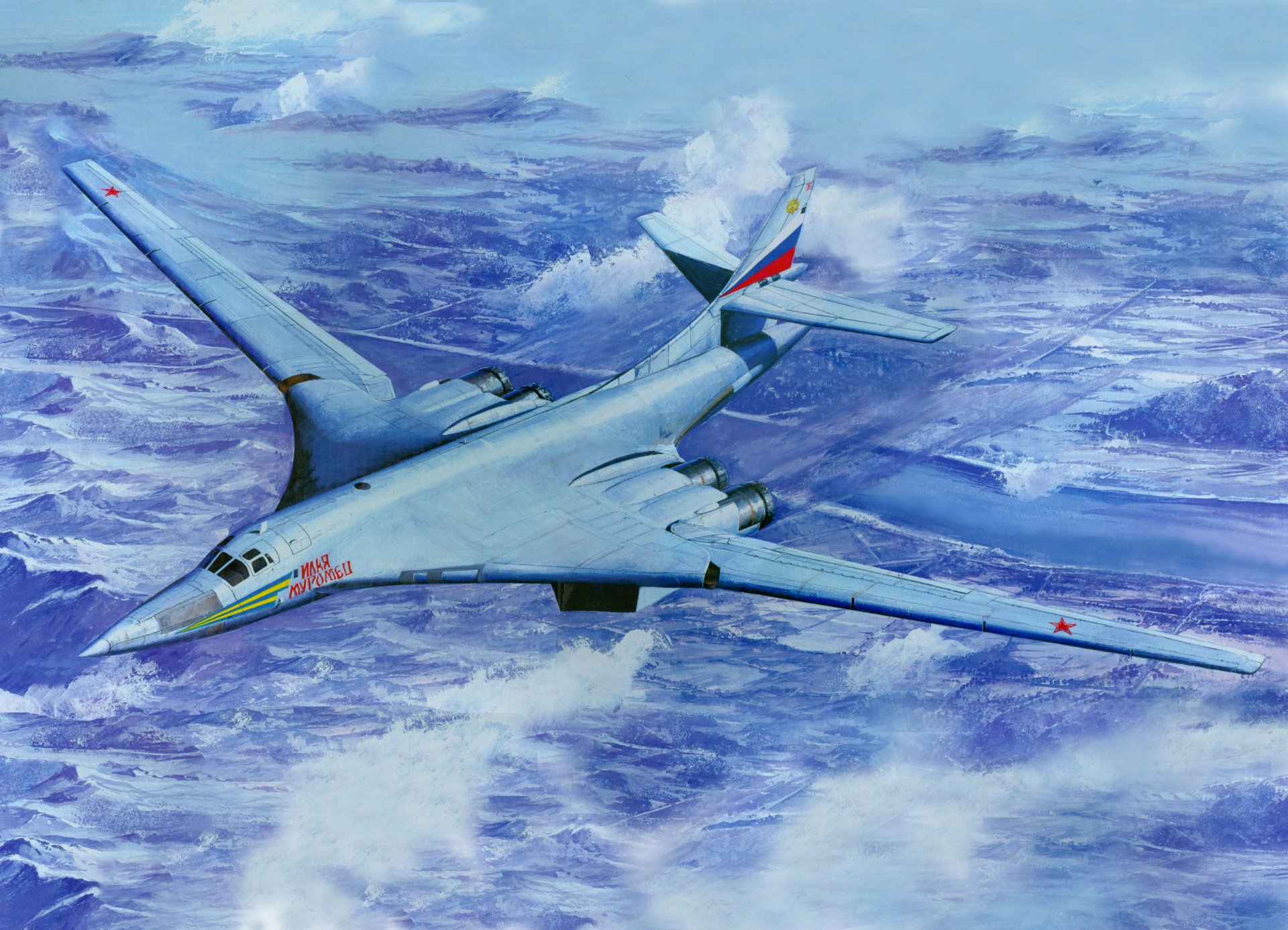 tu-160 sovietico strategico bombardiere-vettore missilistico aereo aviazione aeronautica russa art