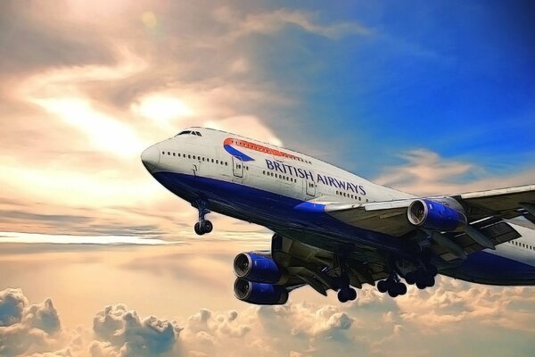 Boeing british airways wchodzi na pokład
