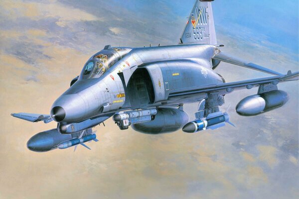 Avion de chasse F-4 de troisième génération
