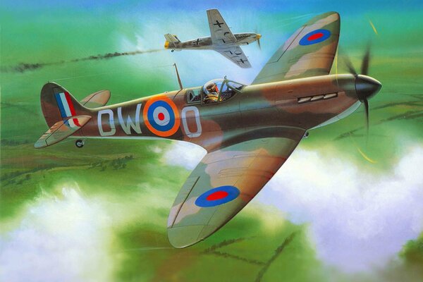 Figure English Fighter Scout Spitfire