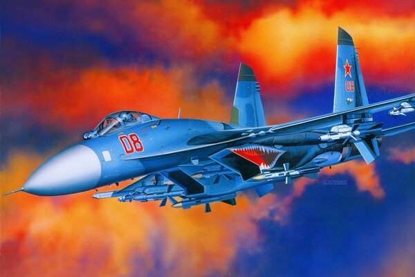 Russian fighter aircraft, Russian Air Force aviation, Su-27