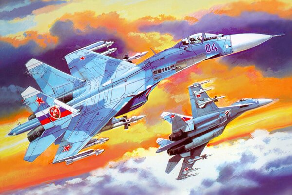 Russian, multi-purpose, supermaneuverable Su-27 fighter