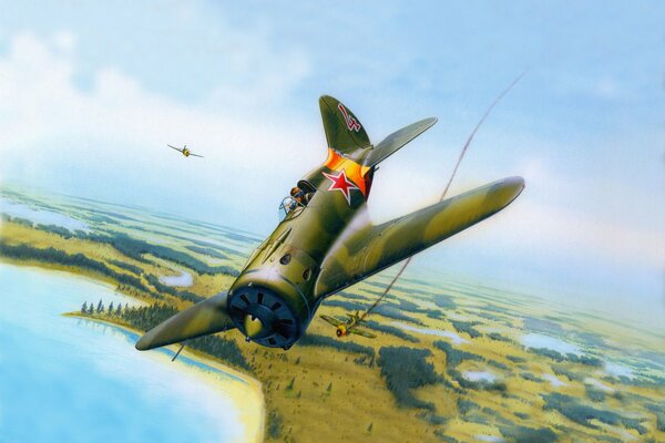 Art del caza de alta velocidad monomotor soviético tskb-12