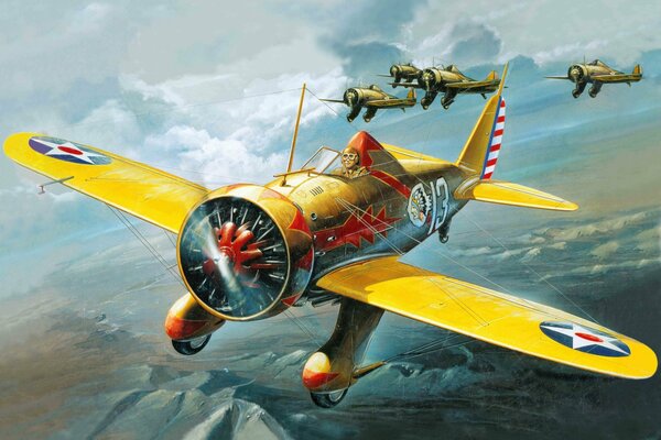 Ganzmetall-Kampfjet, Einflugzeug, Boeing p - 26a Abfangjäger-Gruppe