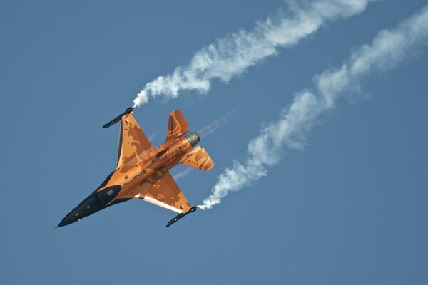 Dutch fighter plane in the sky