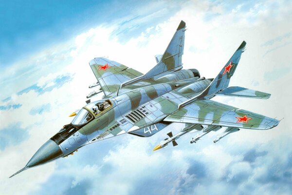 Art Soviet MIG-29 fighter aircraft