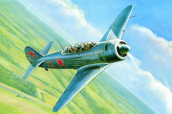 Training Soviet Yak-11 fighter