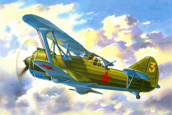 Soviet two-seat attack aircraft with retractable shossi di-6sh 