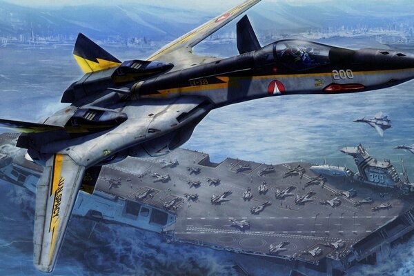 The concept of an aircraft carrier for launching fighters from the water