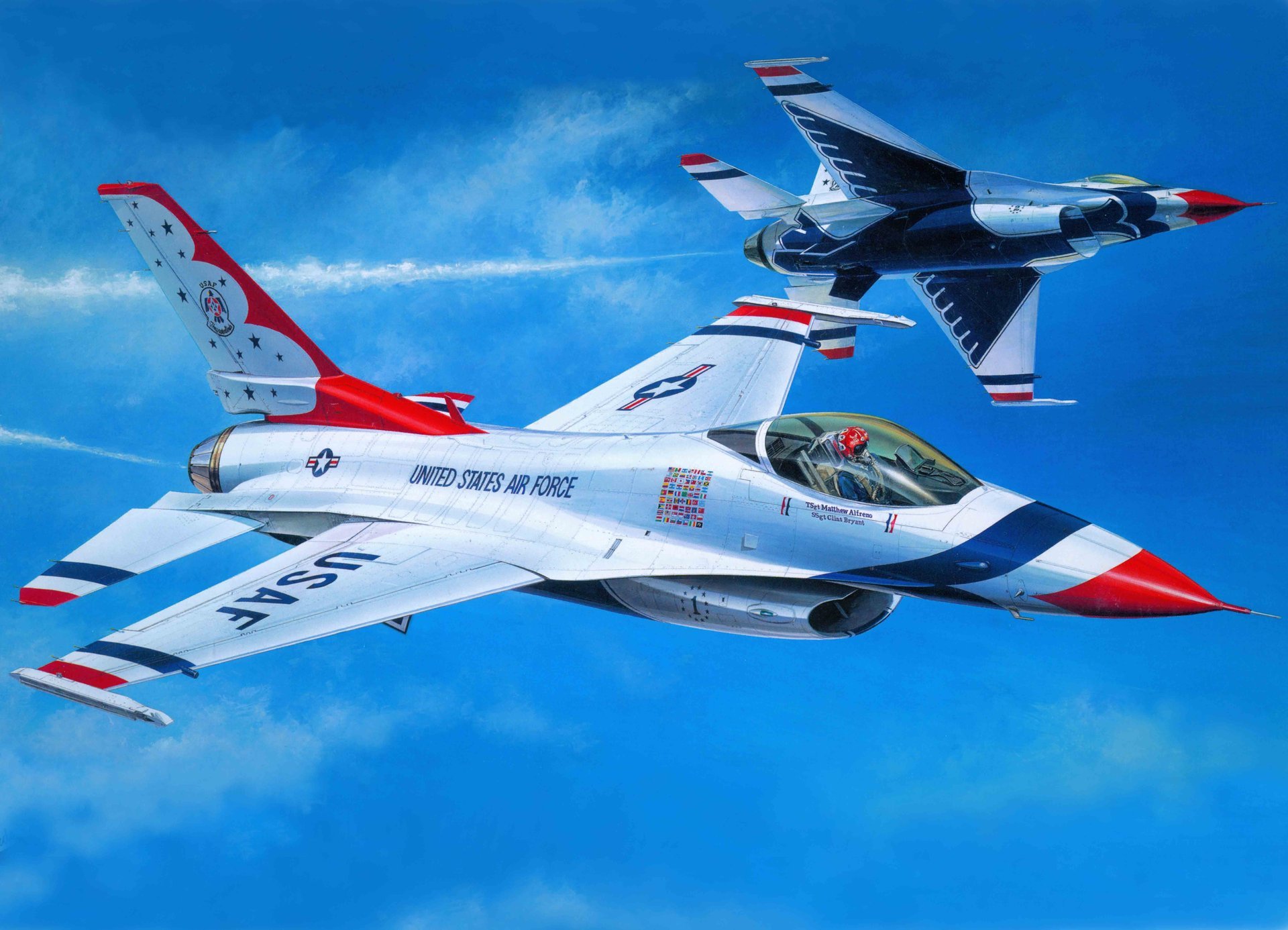 art avion f-16c combattant thunderbirds thunderbirds pétrels démonstration voltige escadron us air force air force démonstration escadrons