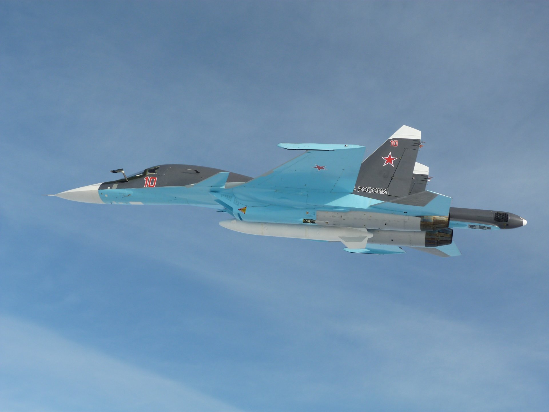 su-34 trocken frontbomber russische luftwaffe flug