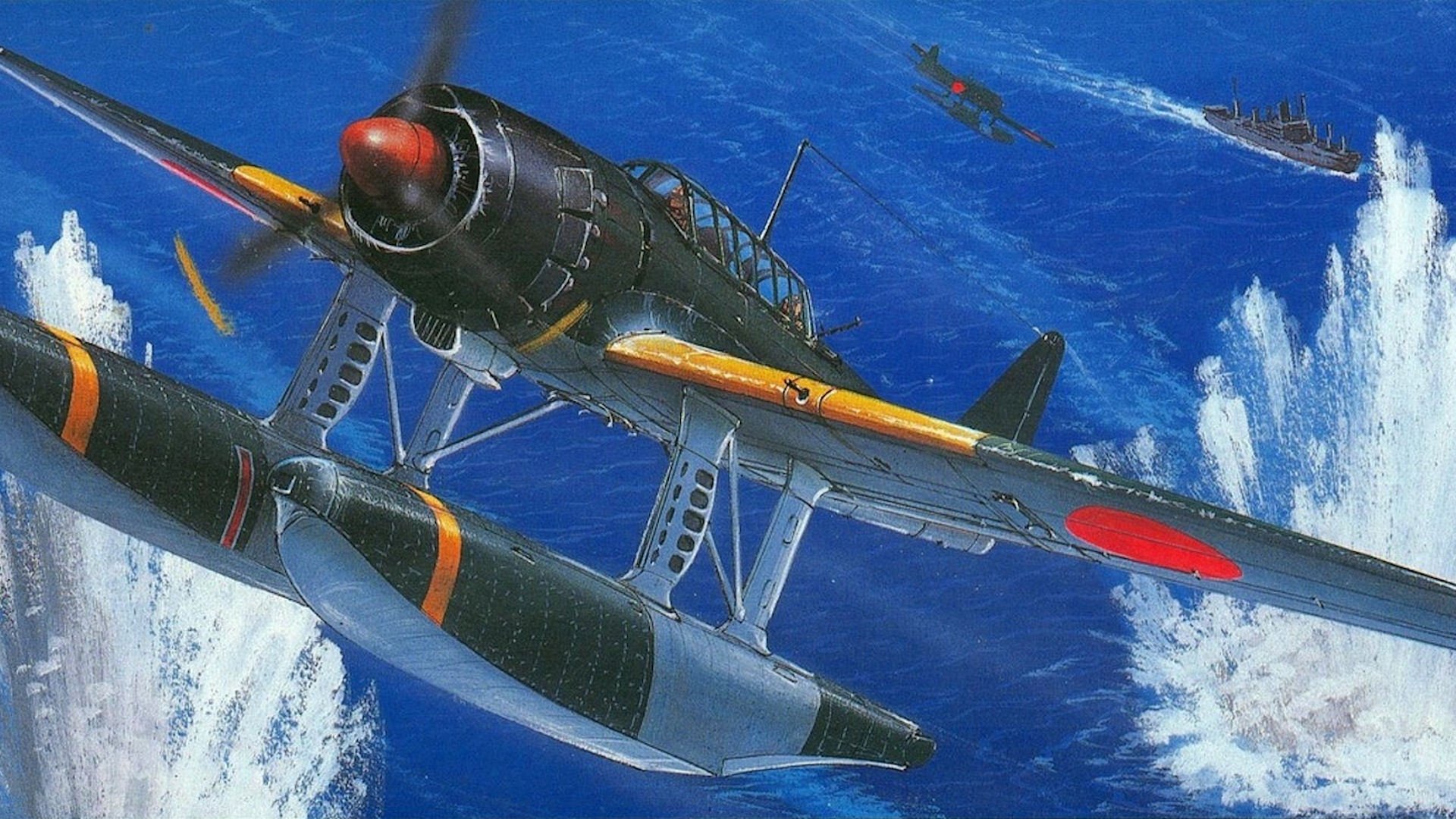 aichi e16a zuiun nuvola di buon auspicio raid attacco nave oceania idrovolante scout bombardiere in picchiata