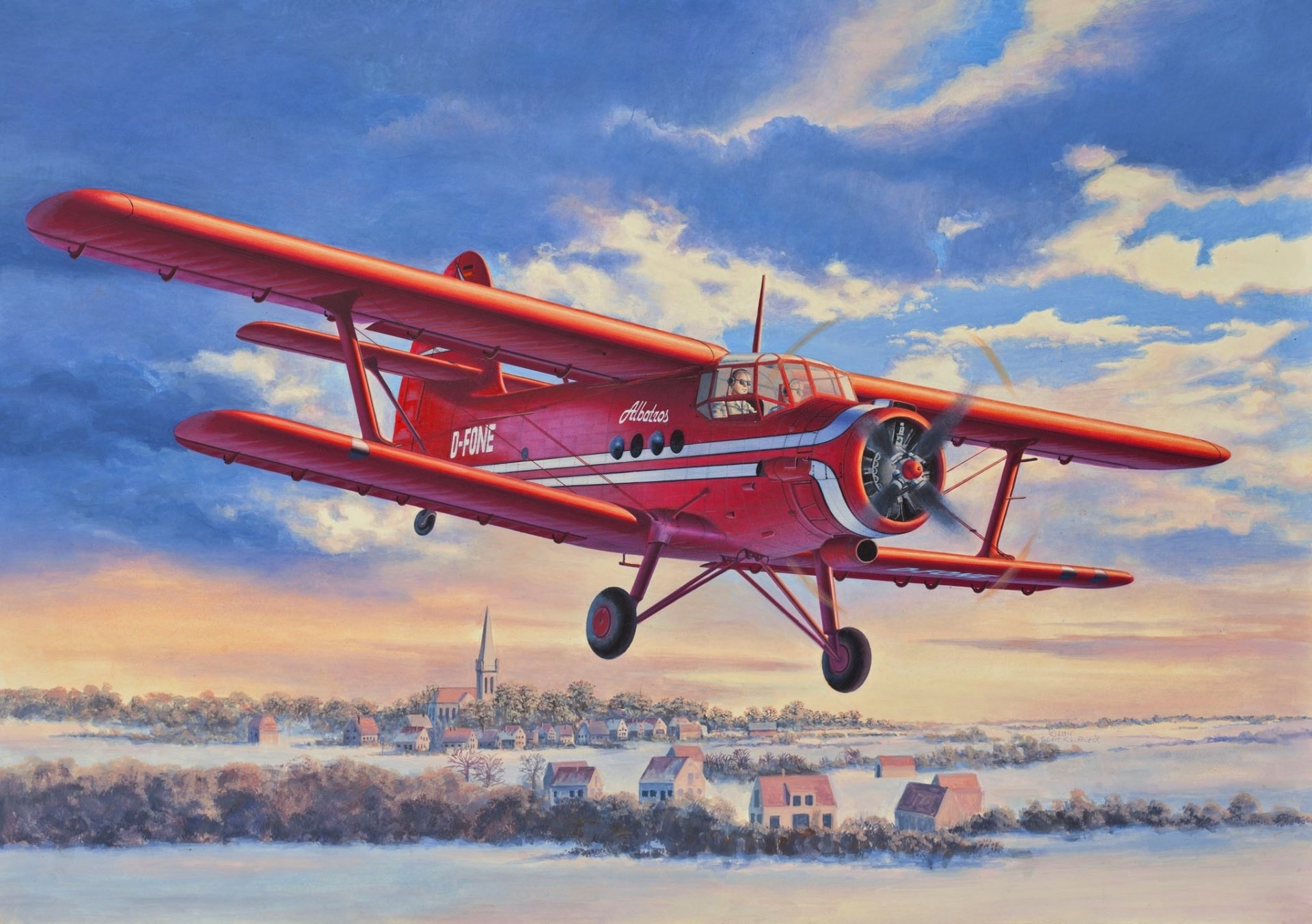 picture lightweight transport plane biplane an-2 antonov maize anna d-fone