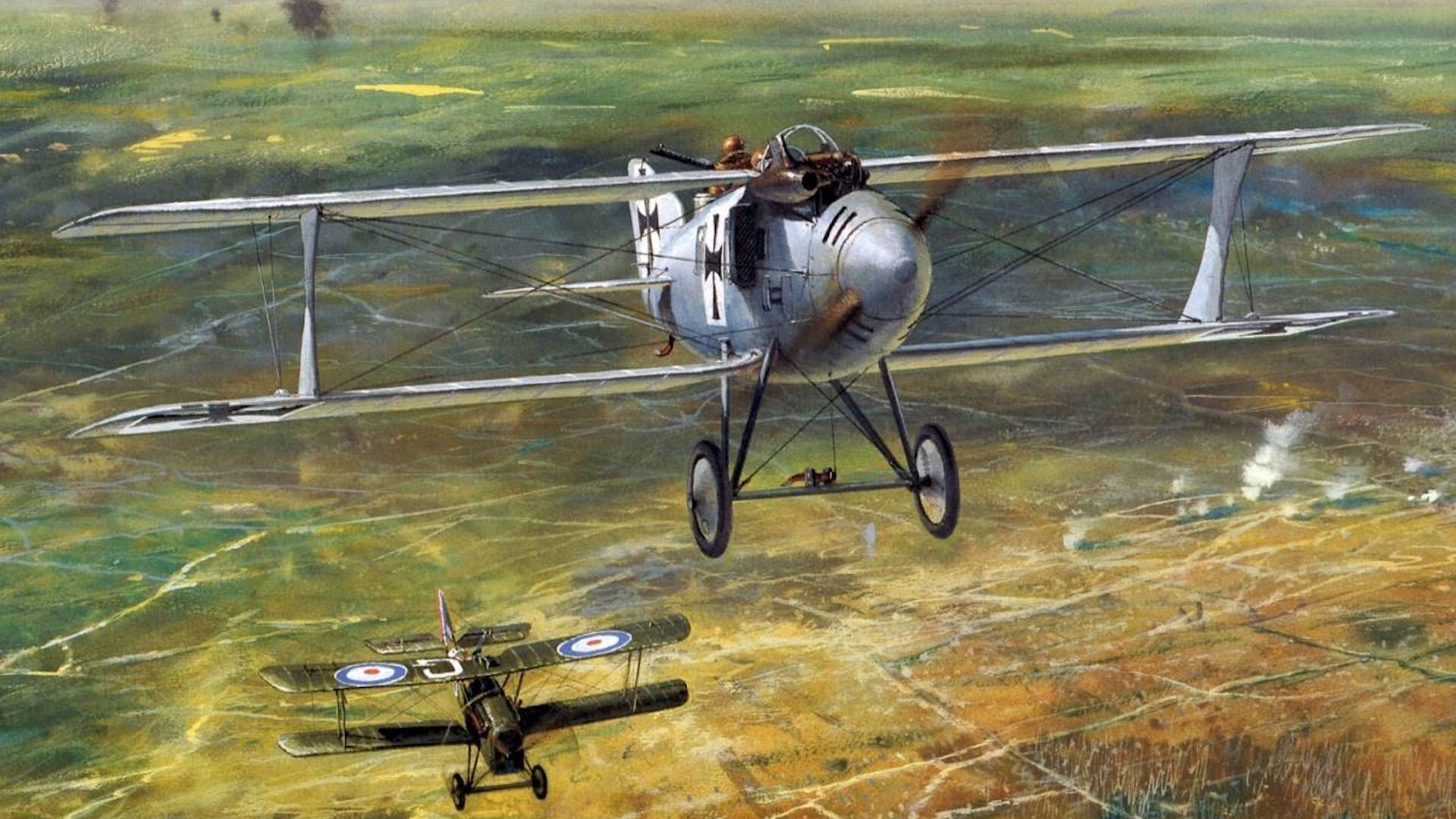 chatarra luchador combate aéreo primera guerra mundial alemanes figura royal aircraft factory s.e.5-a