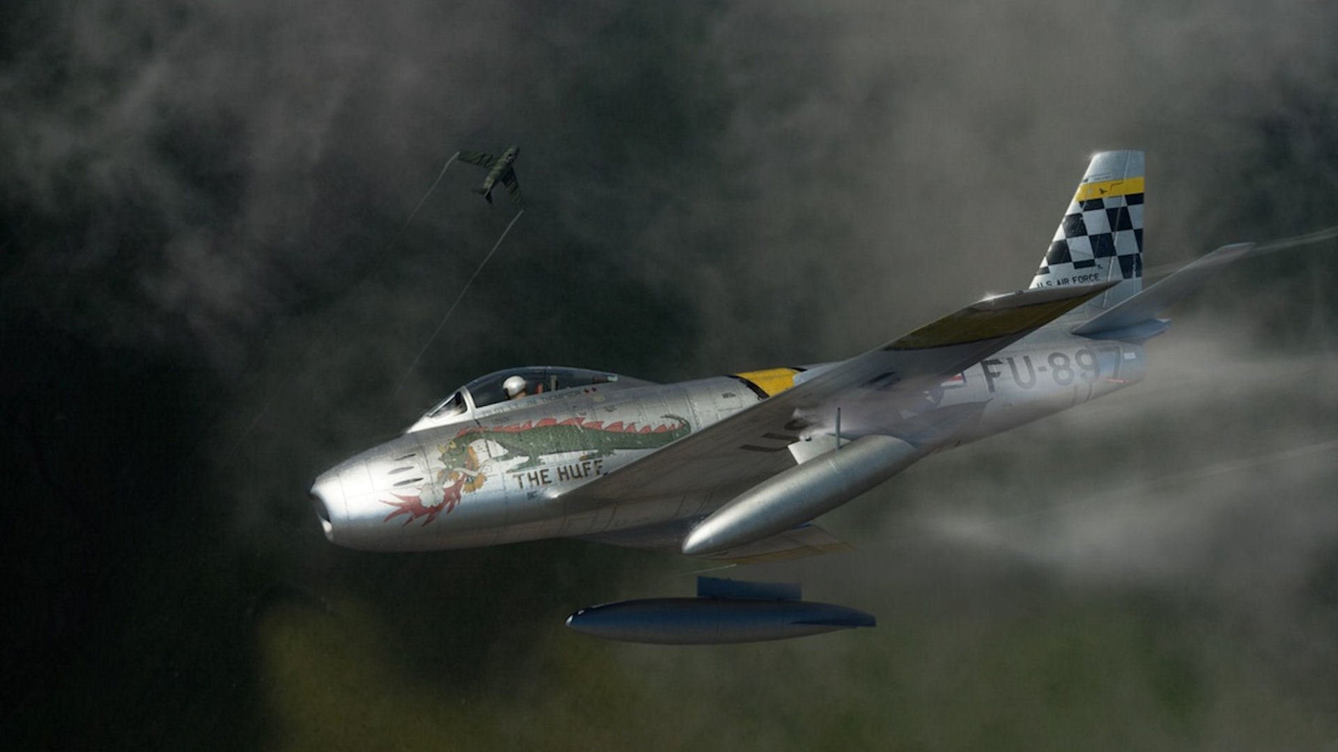 nord america f-86 sciabola americano jet da combattimento huff mig-15 fagotto art