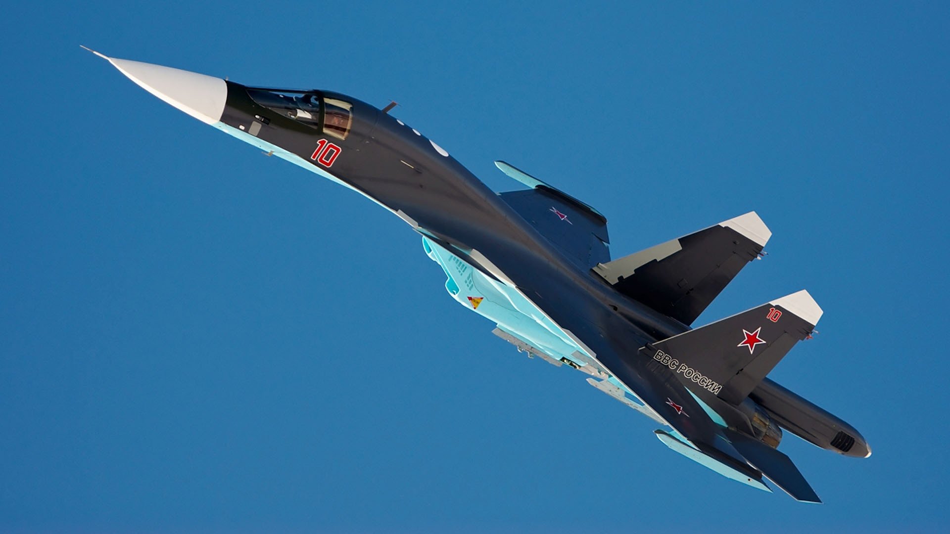 plane su-34 air force soviet russia front bomber to sky