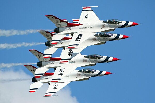 Aces of the US Air Force at demonstration performances