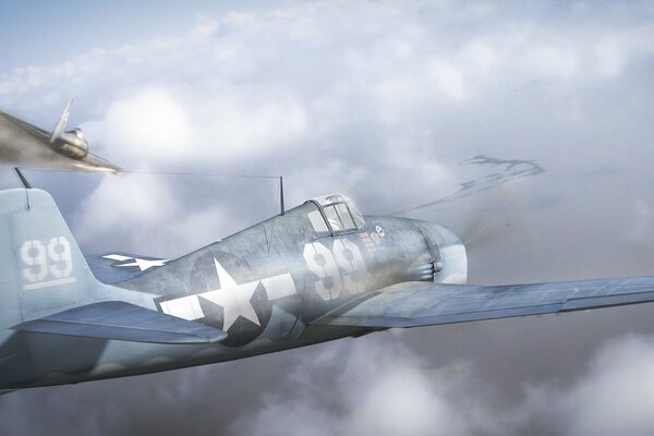 Арт битвы самолетов второй мировой войны