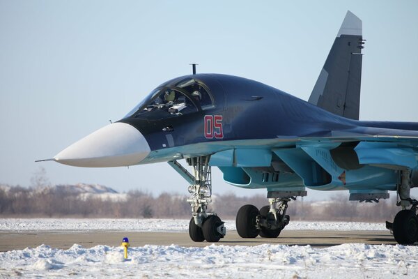 Fototapeta bombowiec Su -34 was Rosja