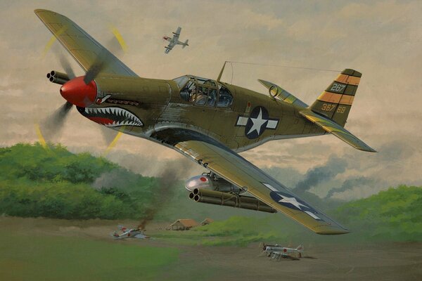 Picture of the North American fighter p -51 Mustang