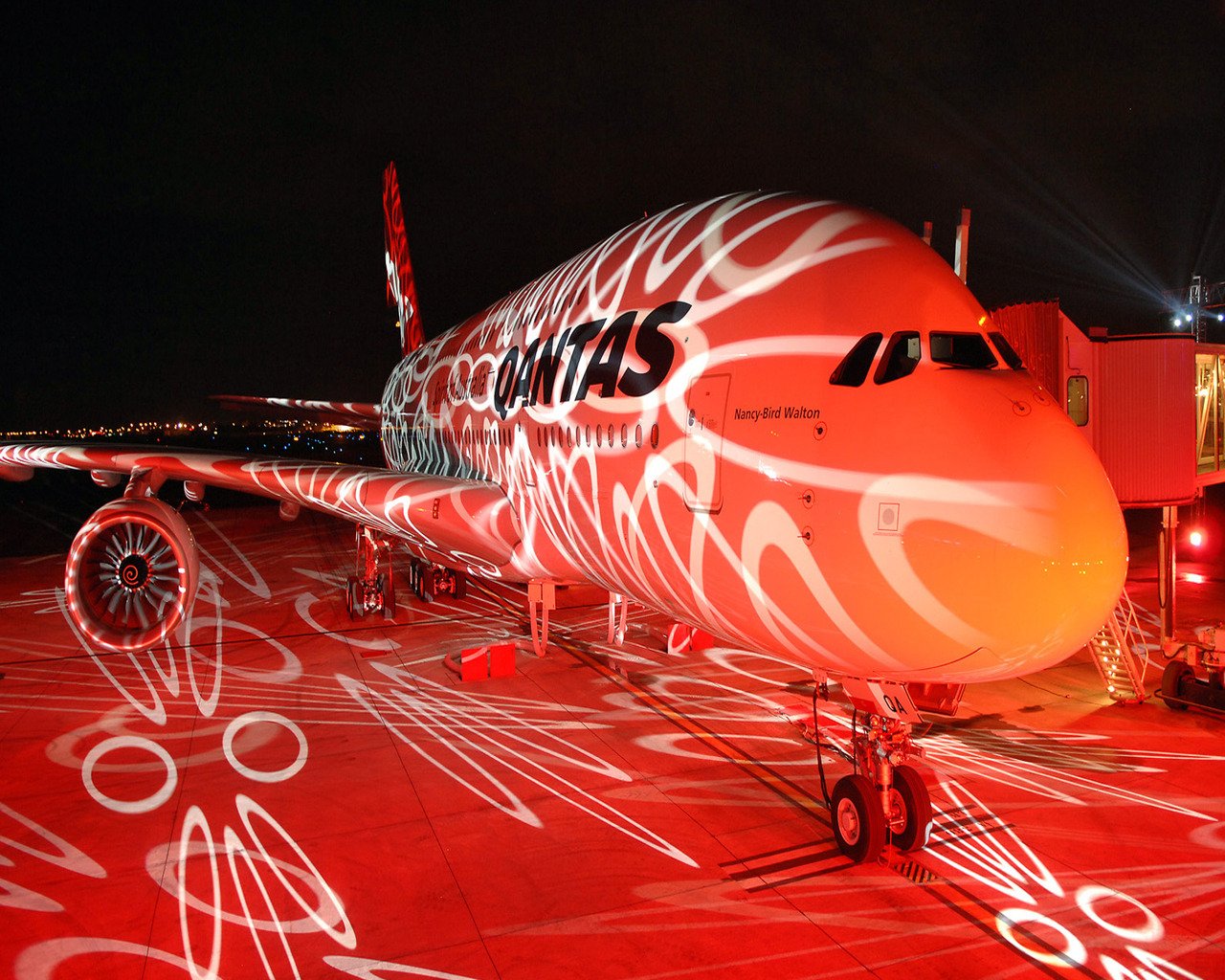 aviation avion boeing nuit lumières