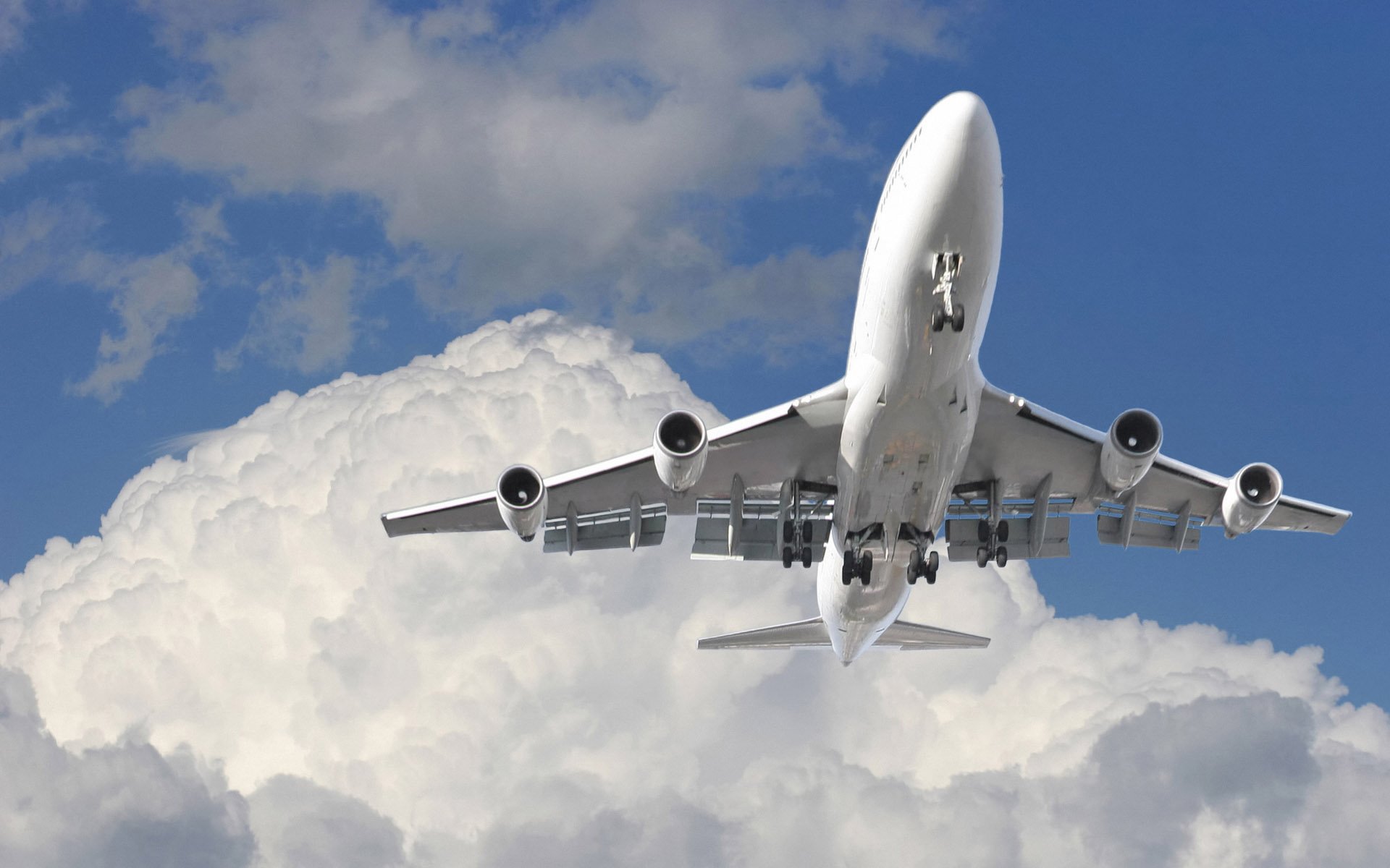 plane flight photo height clouds sky boeing