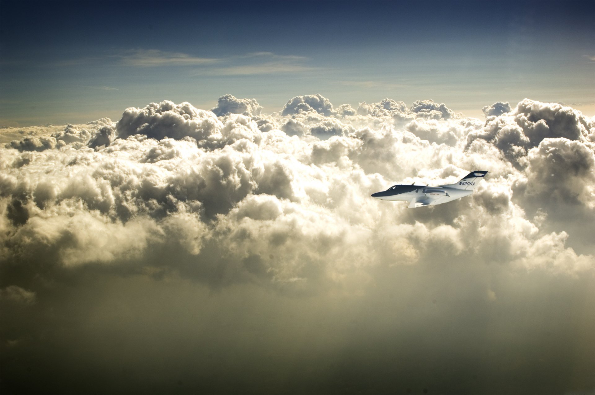 photo clouds sky height plane flight