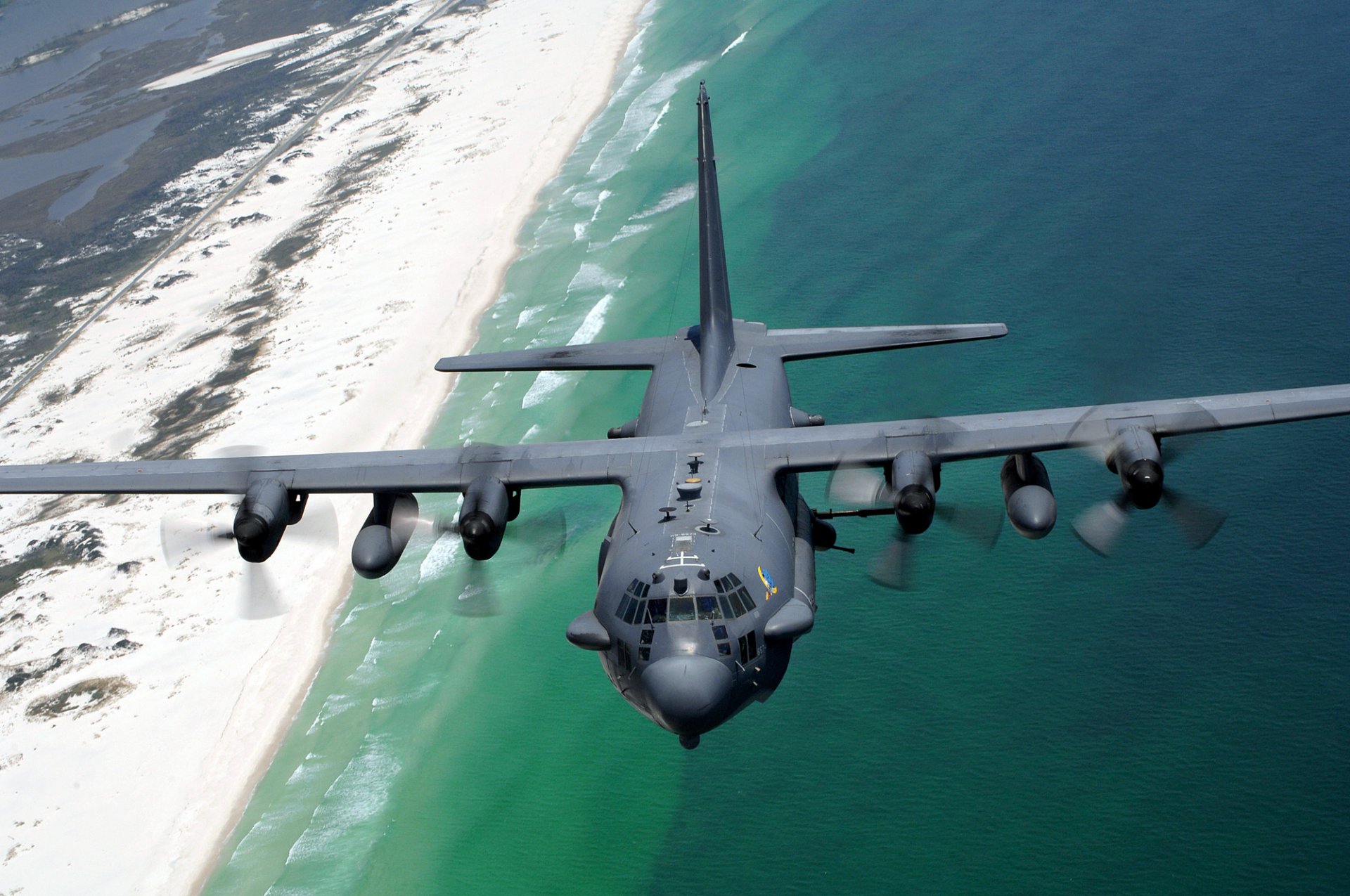 ac-130h blackbird aereo volo costa nord-occidentale della florida