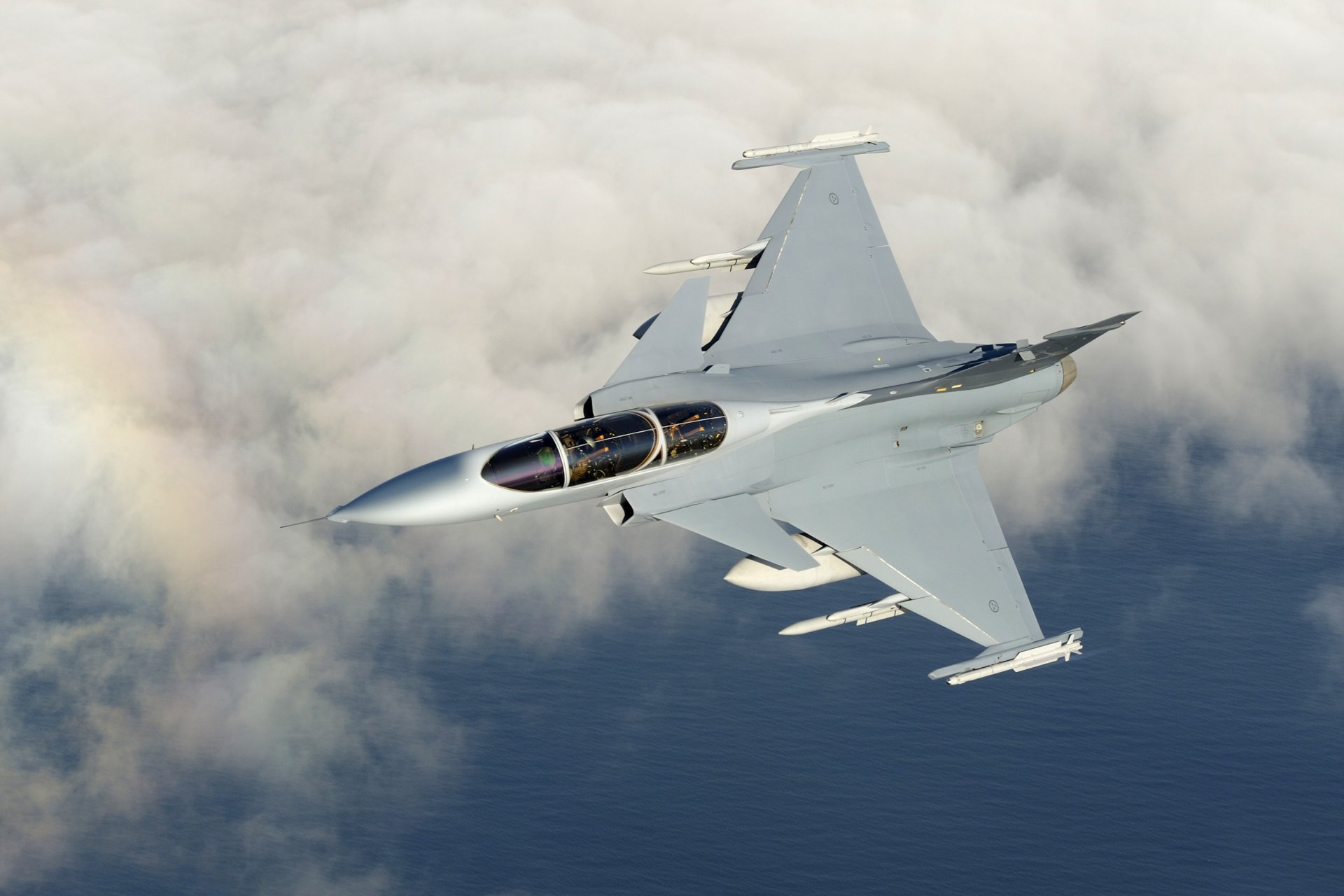 gripen saab cielo arco iris