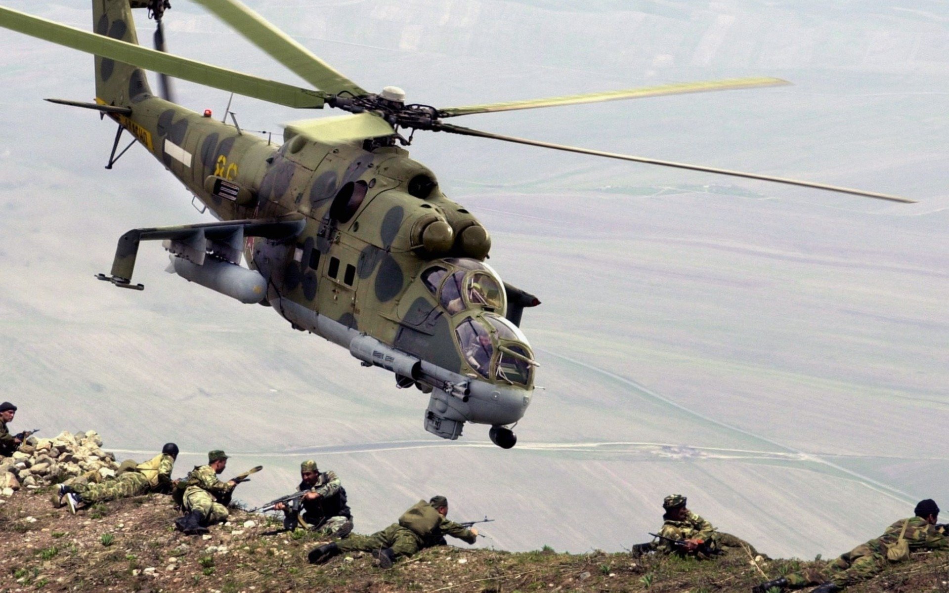 mi-24 landing mountains landing