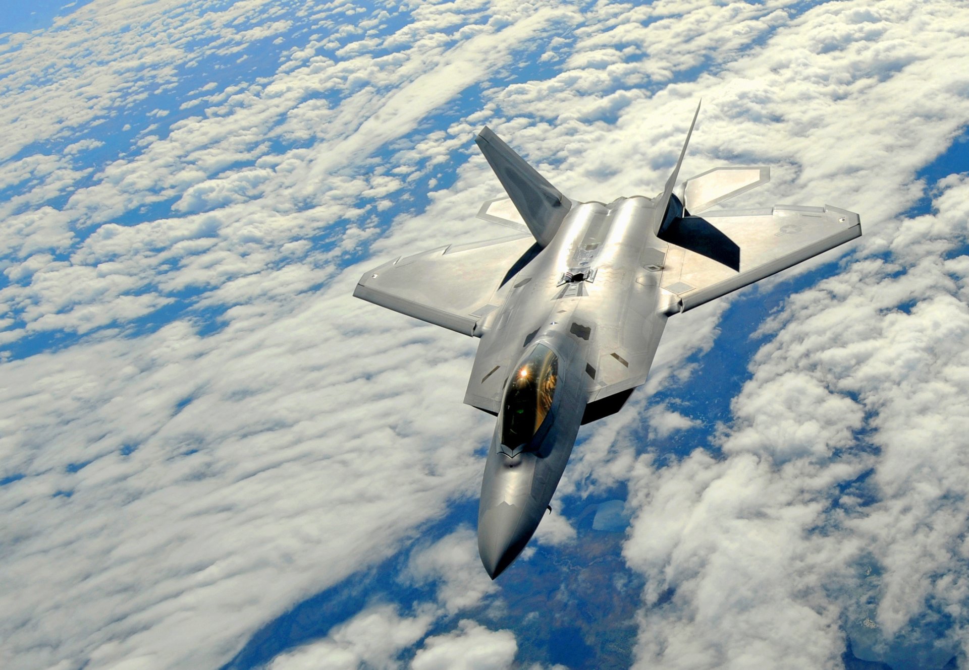 f-22 raptor mehrzweck kämpfer fliegen wolken himmel höhe