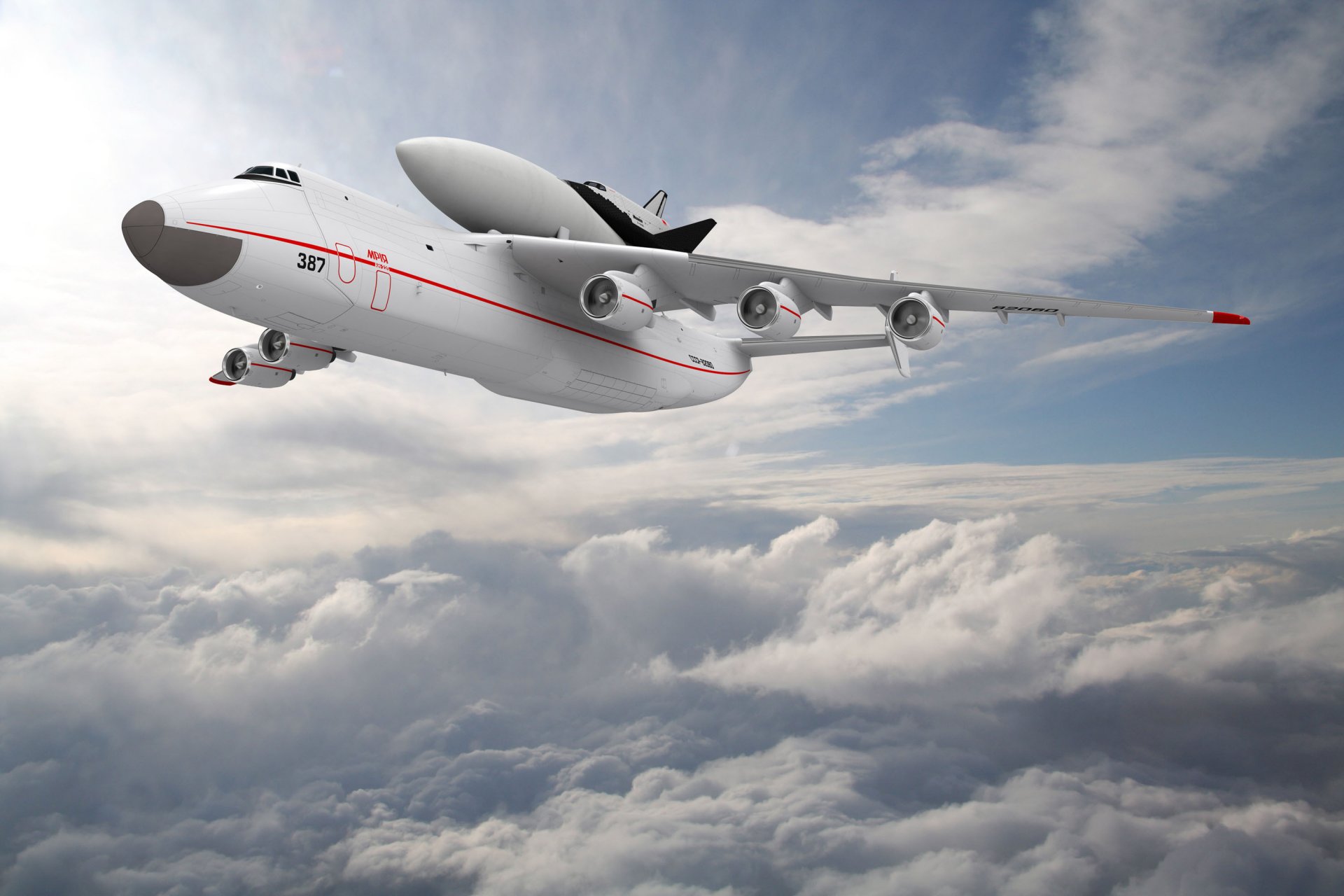 flug himmel an-225