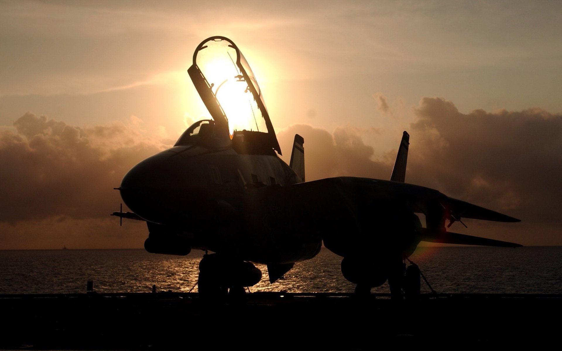 f-14 tomcat sunset