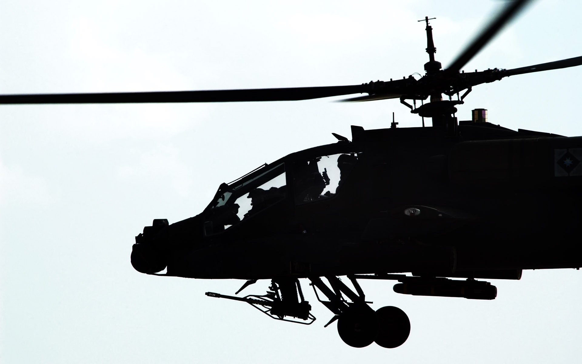 helicopters silhouette machine gun