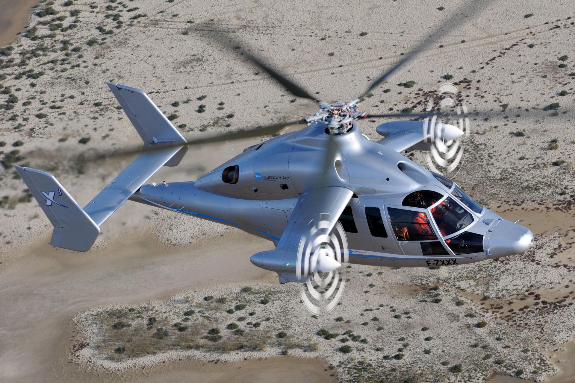 eurocopter x3 hélice vol altitude désert