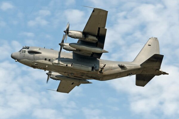 English plane in the blue sky