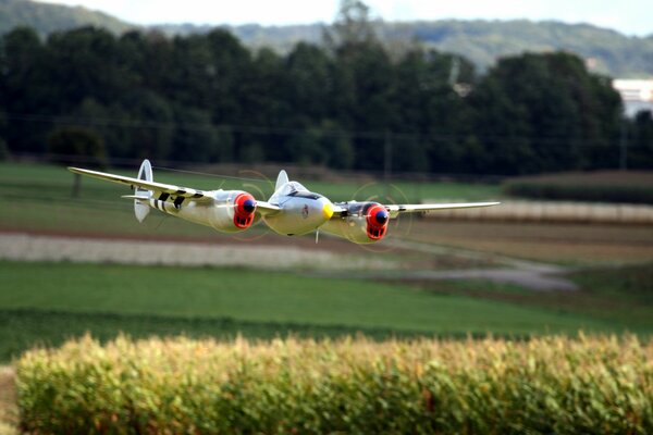 Modèle d avion de chasse américain Lockheed p-38