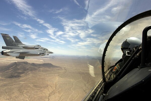 The Great desert . Panoramic view from the porthole