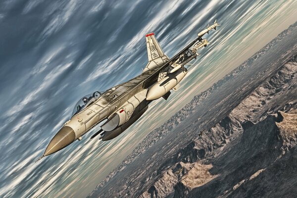 Art on the theme of the F-16 fighter