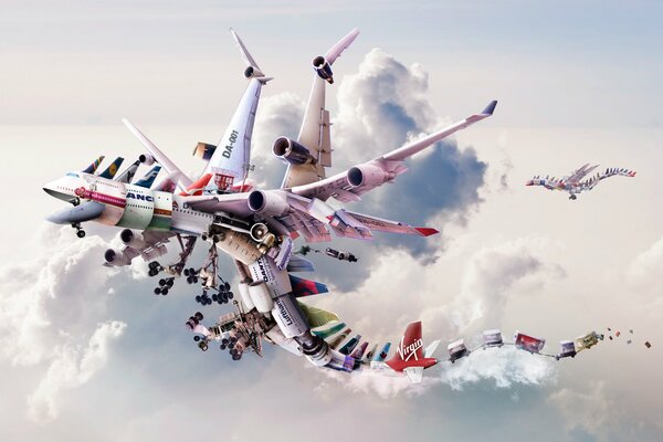 A fantastic image of the future of aviation