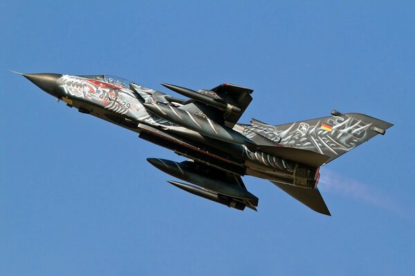 German panavia tornado ecr hovers in the air