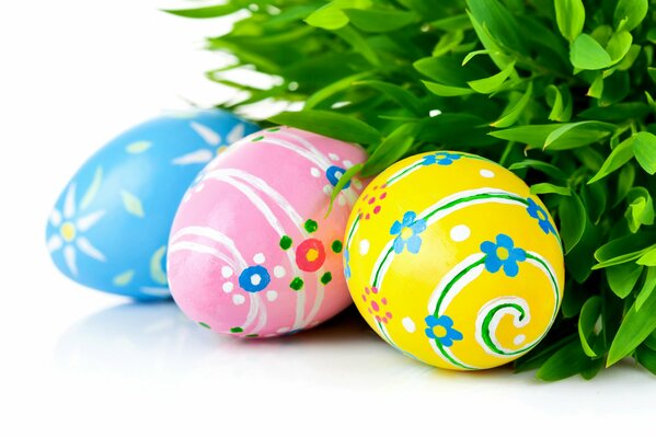 Piękny wzór na jajkach na święta