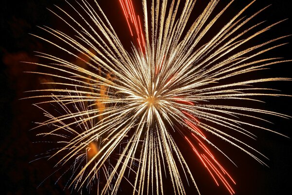 Saluto festivo nel cielo scuro