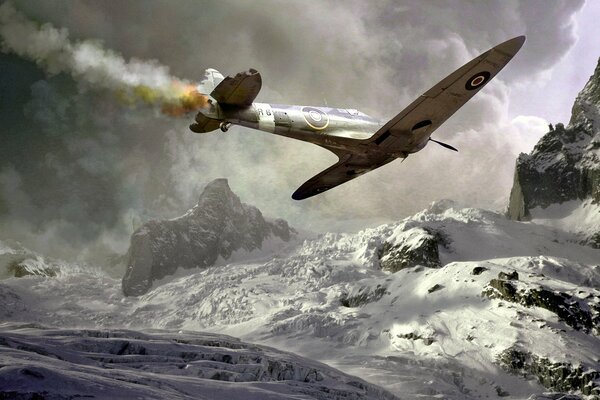 Military plane crashes in the mountains