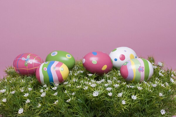 Beautifully decorated Easter eggs