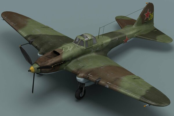 A mock-up of a Soviet fighter aircraft
