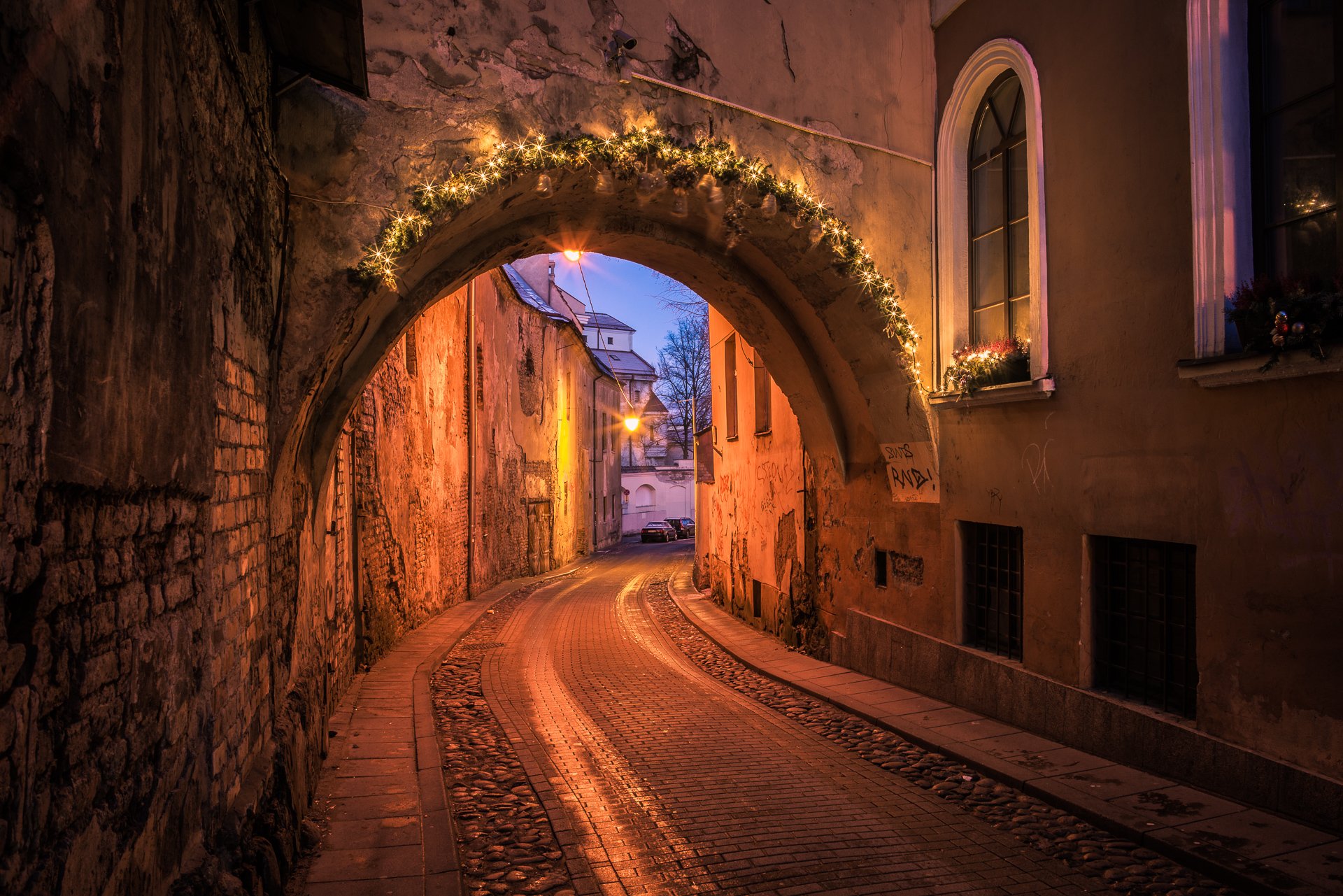 vilnius šv. kazimiero street weihnachten dekoration lietuva